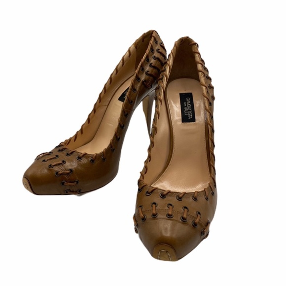 Giambattista Valli Paris Heels Leather Laced Trim